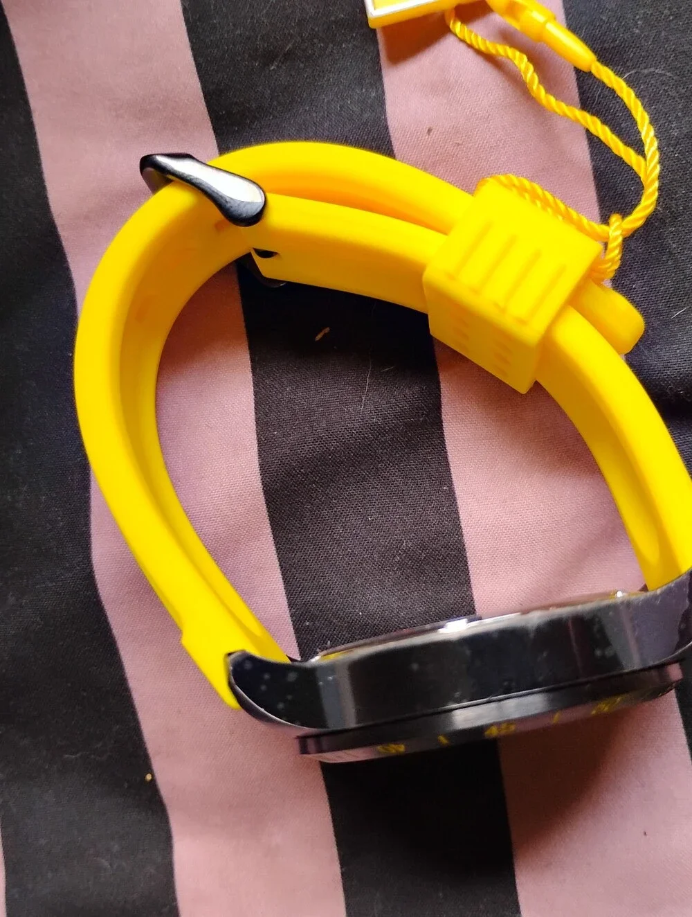 Invicta Bright Yellow Silicone Strap Watch with Black Buckle